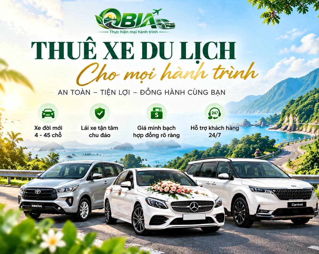 Thuê xe du lịch OBIATRAVEL - Cho mọi hành trình