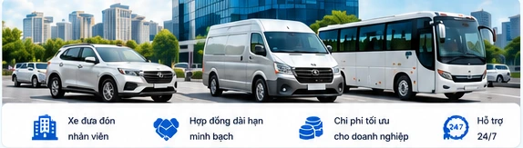 Giải pháp thuê xe theo tháng đưa đón nhân viên, hợp đồng dài hạn OBIATRAVEL